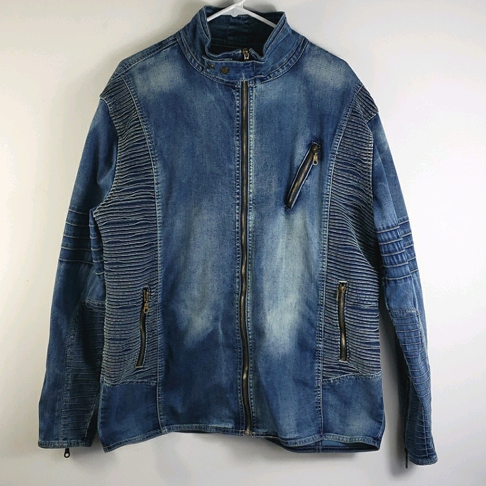 Makobi Biker Jean Jacket M1772
